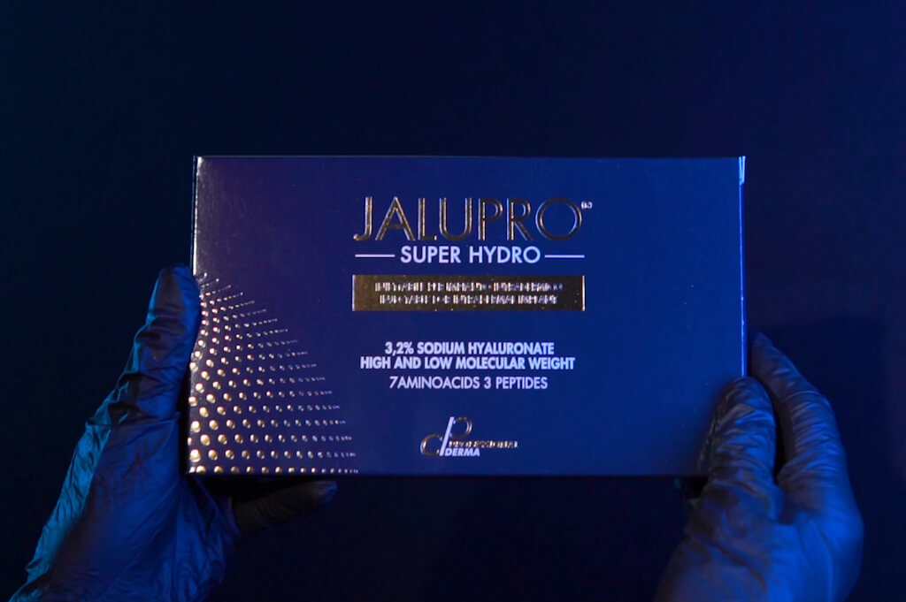 Envase de Jalupro Super Hydro tratamiento de mesoterapia