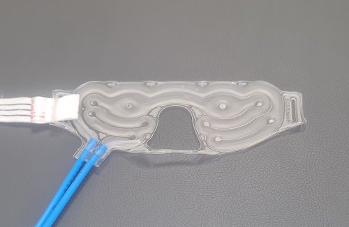 Antifaz para hiloterapia facial de Cànons Clinics, clínica de cirugía plástica y estética en Barcelona y Granollers